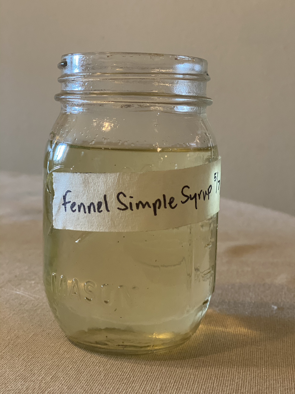 Fennel simple syrup